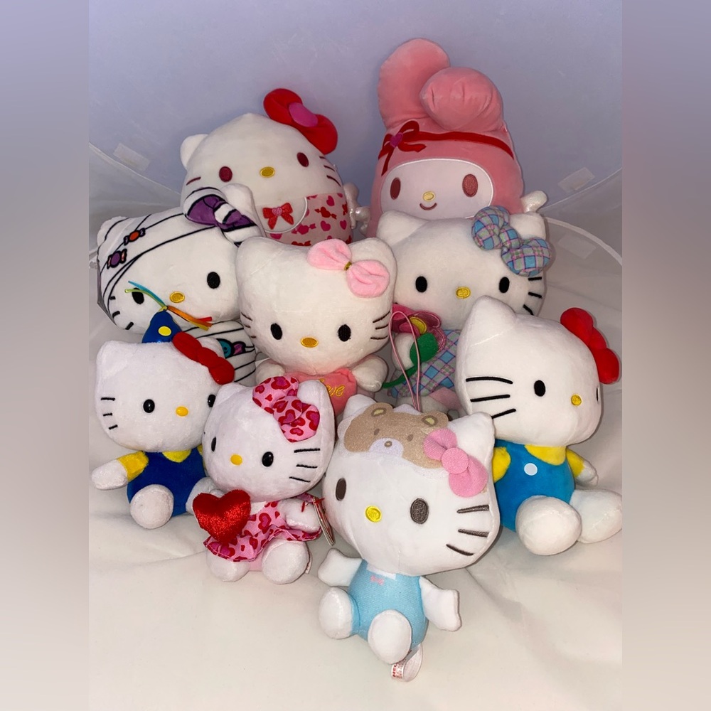 Hello Kitty Plush Toy Bundle Collection - 9 Total preowned